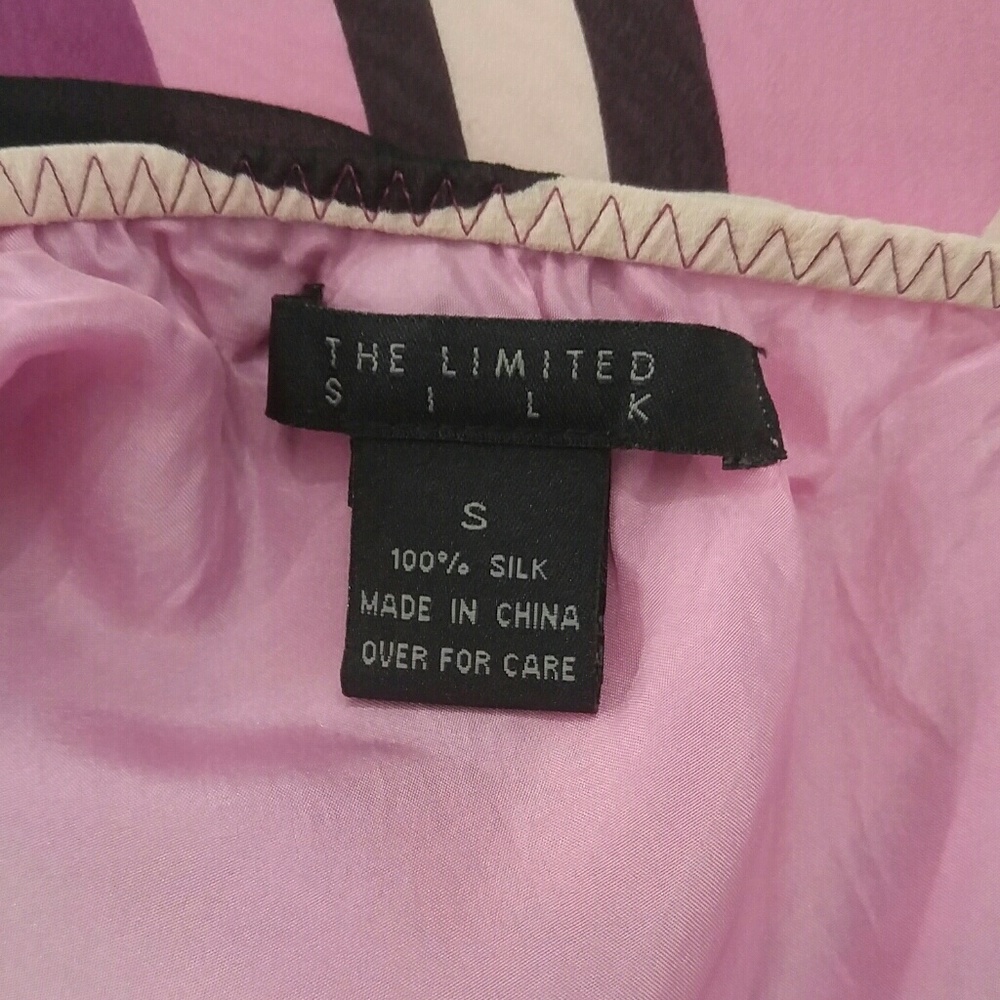 Express silk skirt US S pink multi - Picture 4 of 4